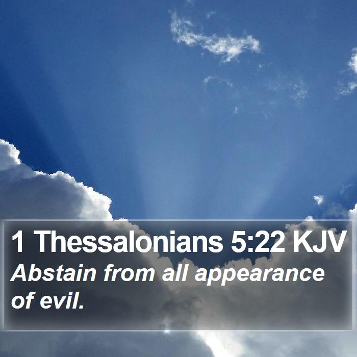 1 Thessalonians 5:22 KJV Bible Study