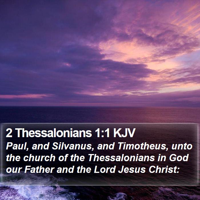 2 Thessalonians 1:1 KJV Bible Study