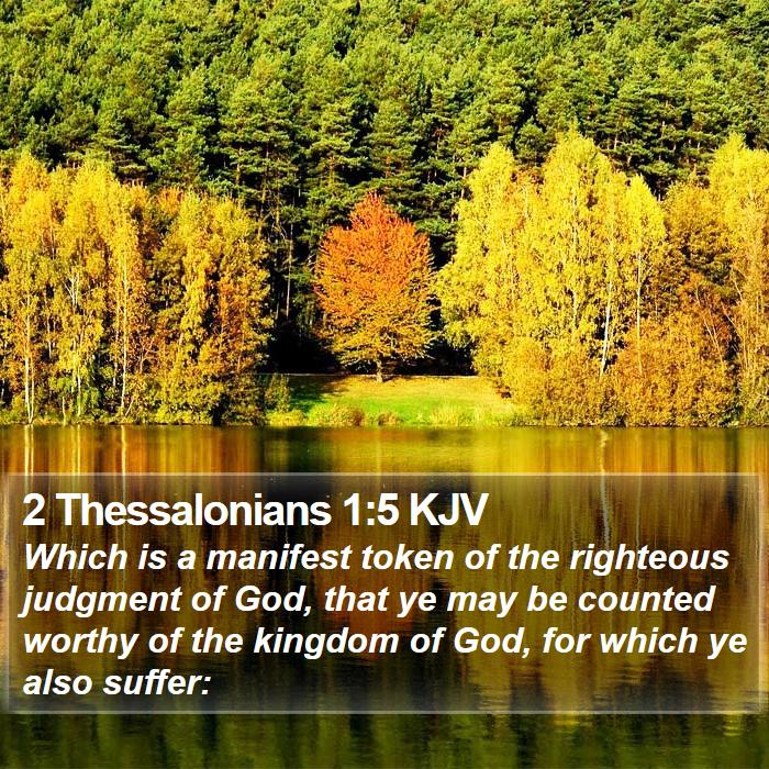 2 Thessalonians 1:5 KJV Bible Study