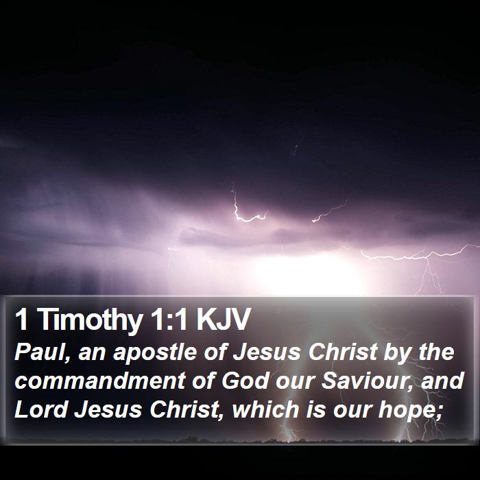 1 Timothy 1:1 KJV Bible Study