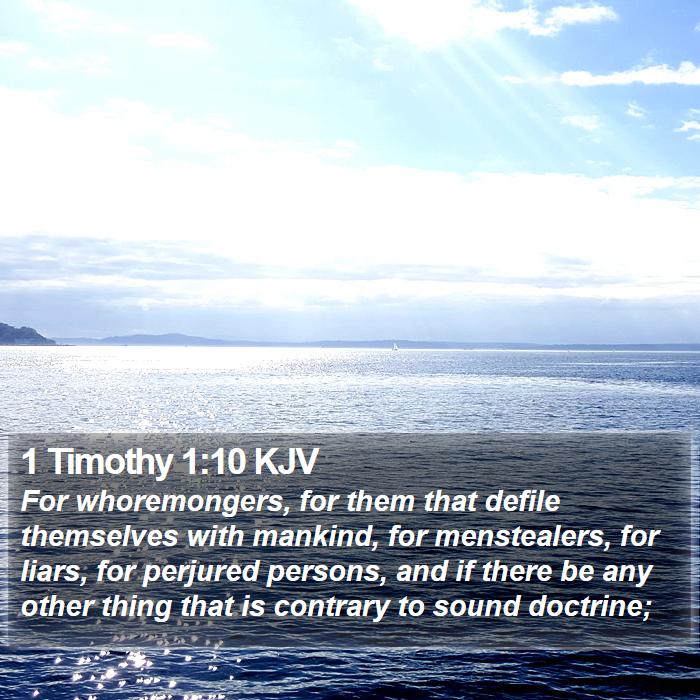 1 Timothy 1:10 KJV Bible Study