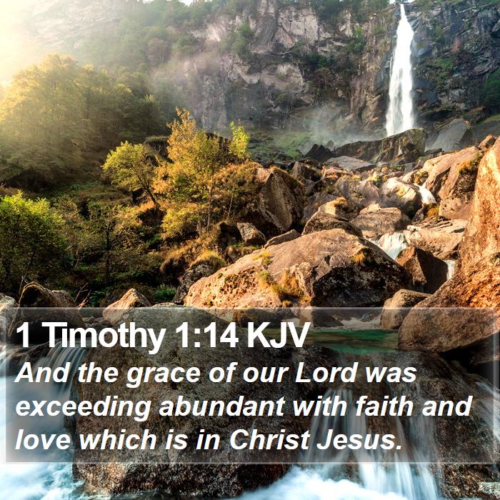 1 Timothy 1:14 KJV Bible Study