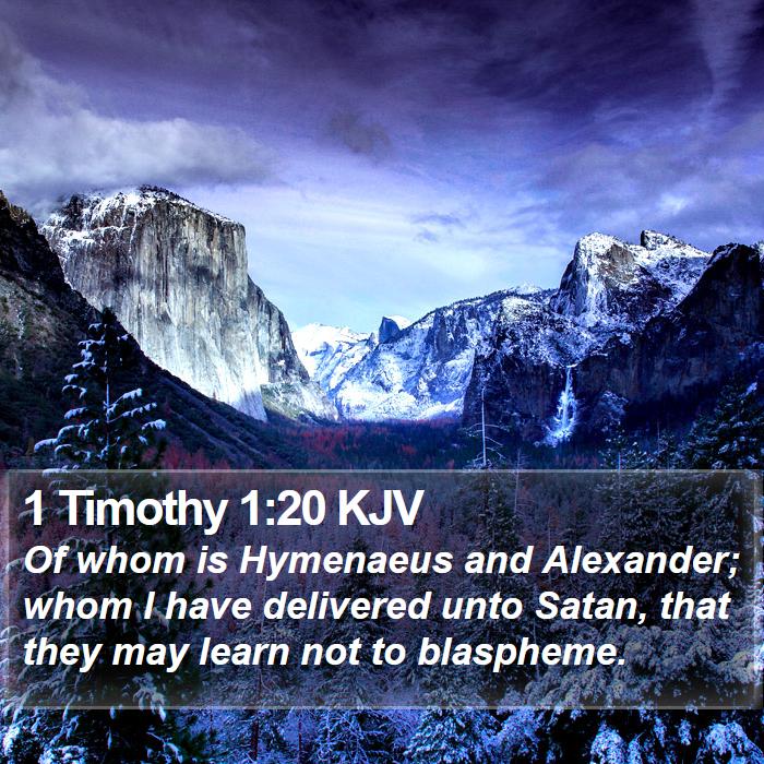 1 Timothy 1:20 KJV Bible Study