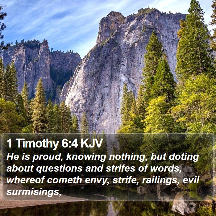 1 Timothy 6:4 KJV Bible Study