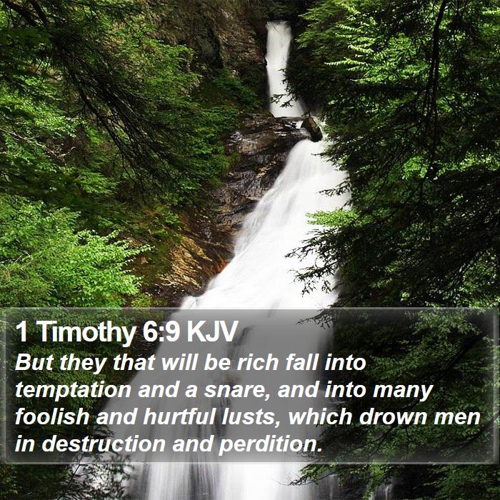 1 Timothy 6:9 KJV Bible Study