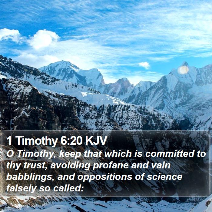 1 Timothy 6:20 KJV Bible Study