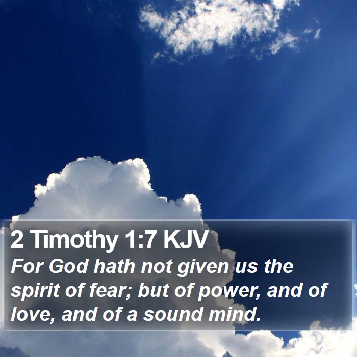 2 Timothy 1:7 KJV Bible Study