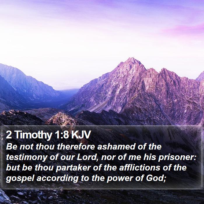 2 Timothy 1:8 KJV Bible Study