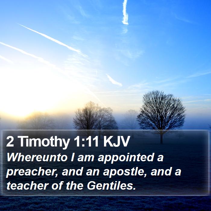 2 Timothy 1:11 KJV Bible Study