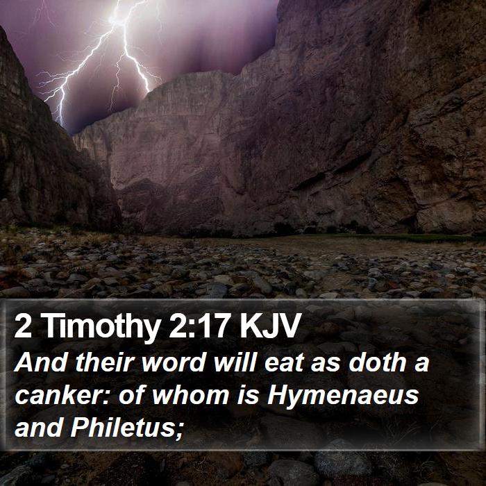 2 Timothy 2:17 KJV Bible Study