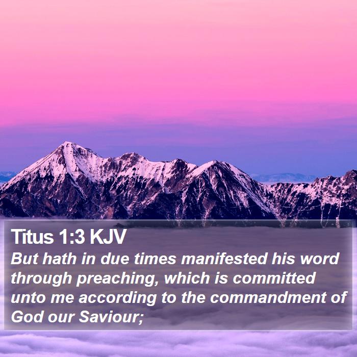 Titus 1:3 KJV Bible Study