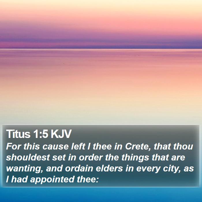 Titus 1:5 KJV Bible Study