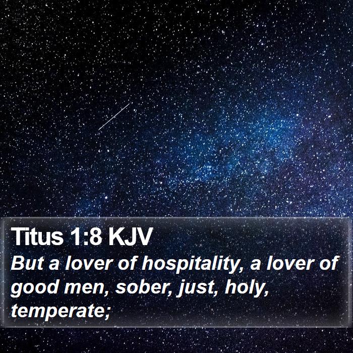 Titus 1:8 KJV Bible Study