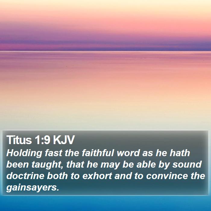 Titus 1:9 KJV Bible Study