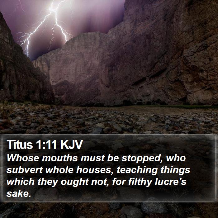 Titus 1:11 KJV Bible Study