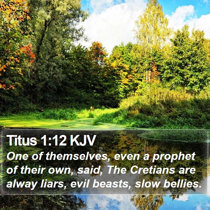 Titus 1:12 KJV Bible Study