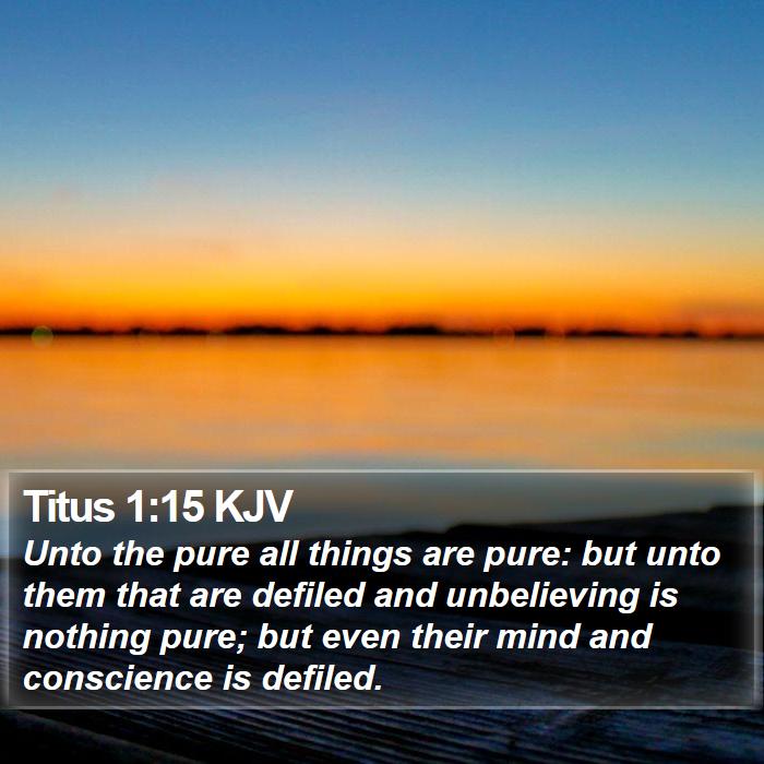 Titus 1:15 KJV Bible Study