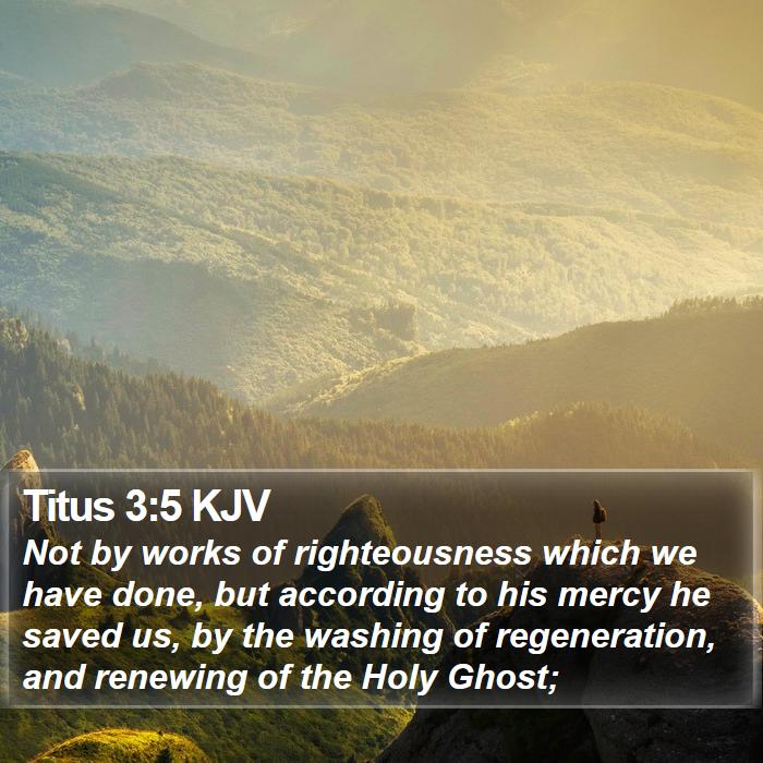 Titus 3:5 KJV Bible Study