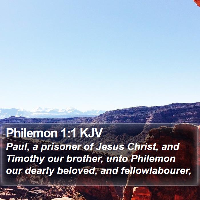 Philemon 1:1 KJV Bible Study