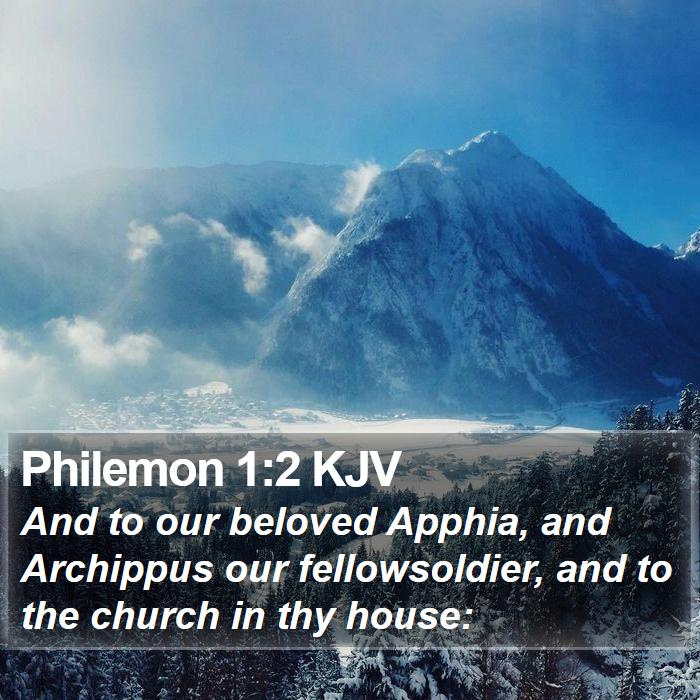 Philemon 1:2 KJV Bible Study