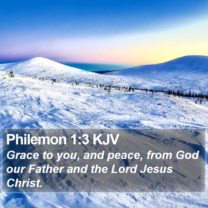 Philemon 1:3 KJV Bible Study