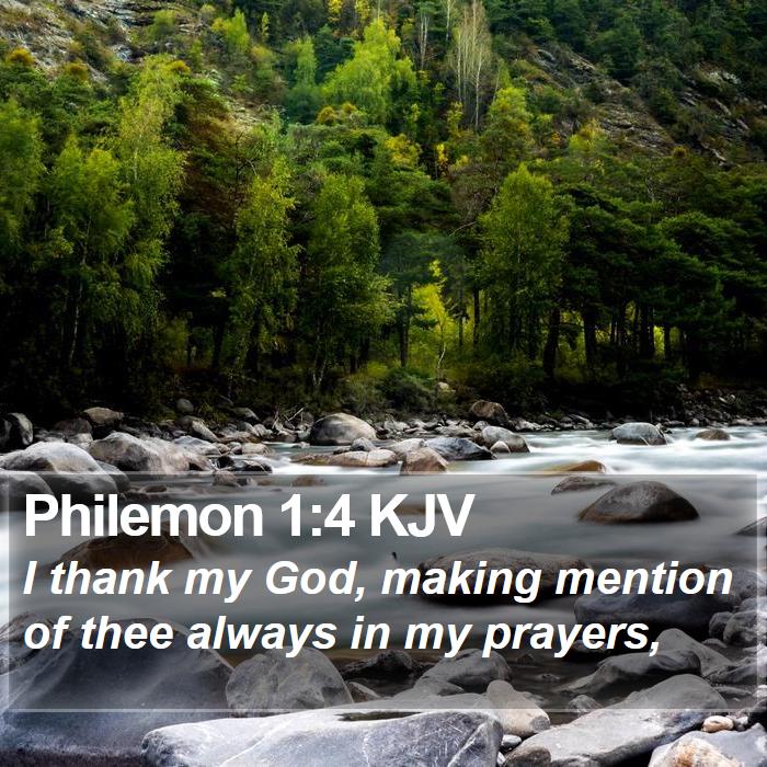 Philemon 1:4 KJV Bible Study