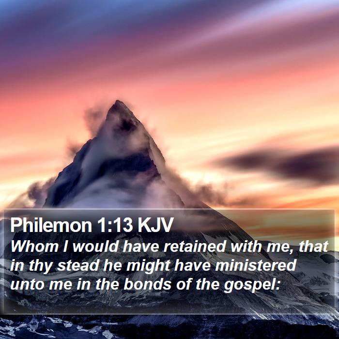 Philemon 1:13 KJV Bible Study