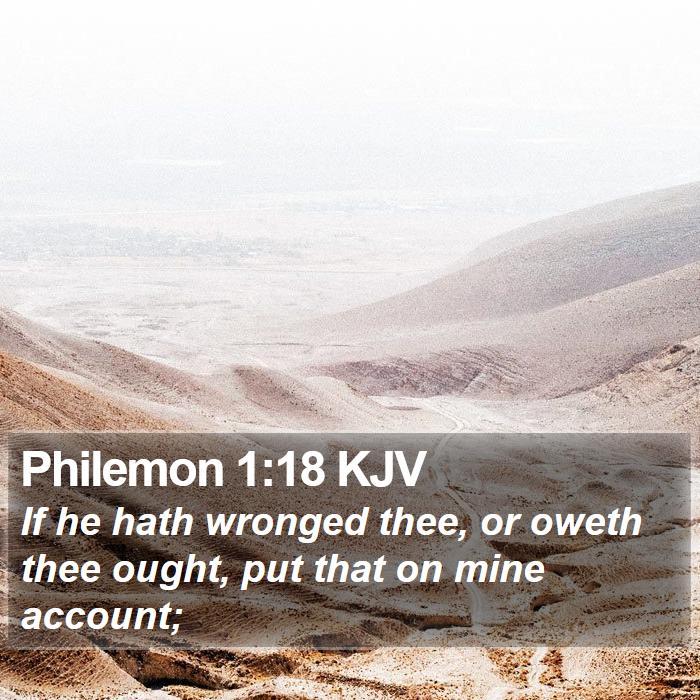 Philemon 1:18 KJV Bible Study