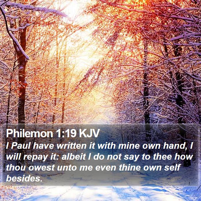 Philemon 1:19 KJV Bible Study