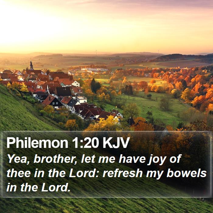 Philemon 1:20 KJV Bible Study