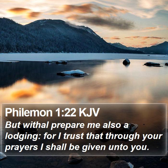 Philemon 1:22 KJV Bible Study