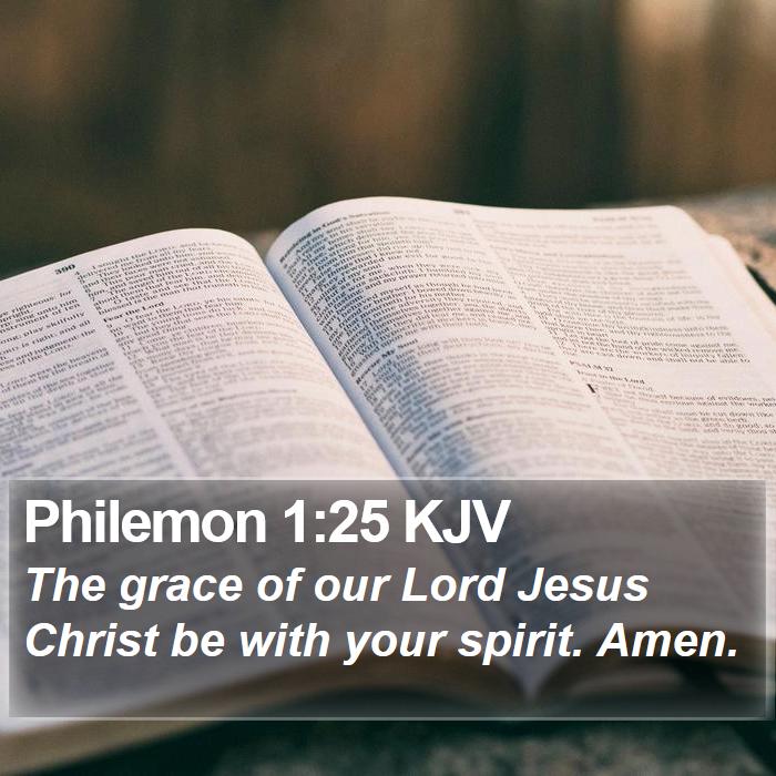 Philemon 1:25 KJV Bible Study