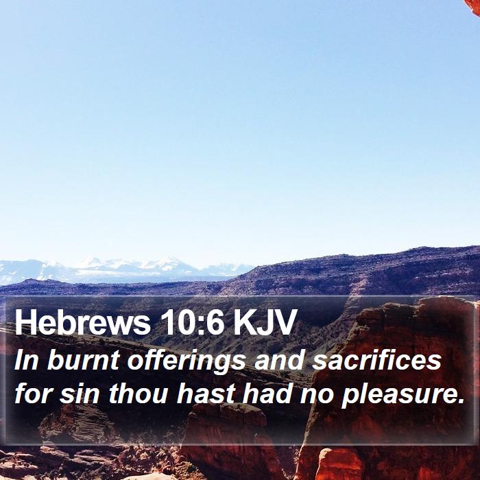 Hebrews 10:6 KJV Bible Study