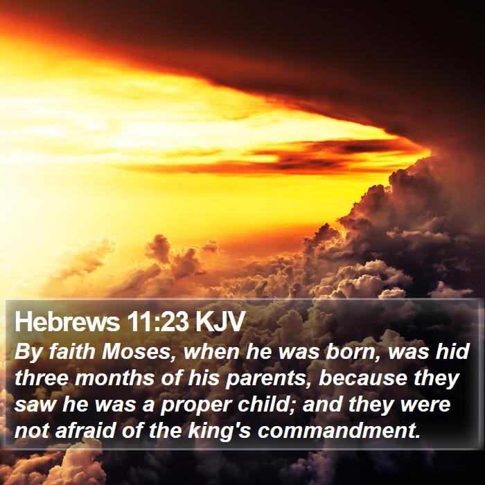 Hebrews 11:23 KJV Bible Study