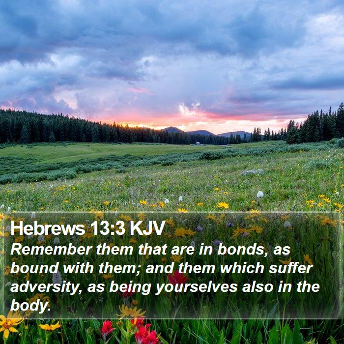 Hebrews 13:3 KJV Bible Study