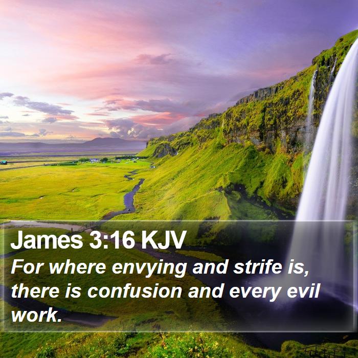 James 3:16 KJV Bible Study