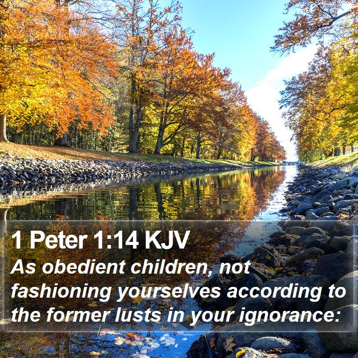 1 Peter 1:14 KJV Bible Study