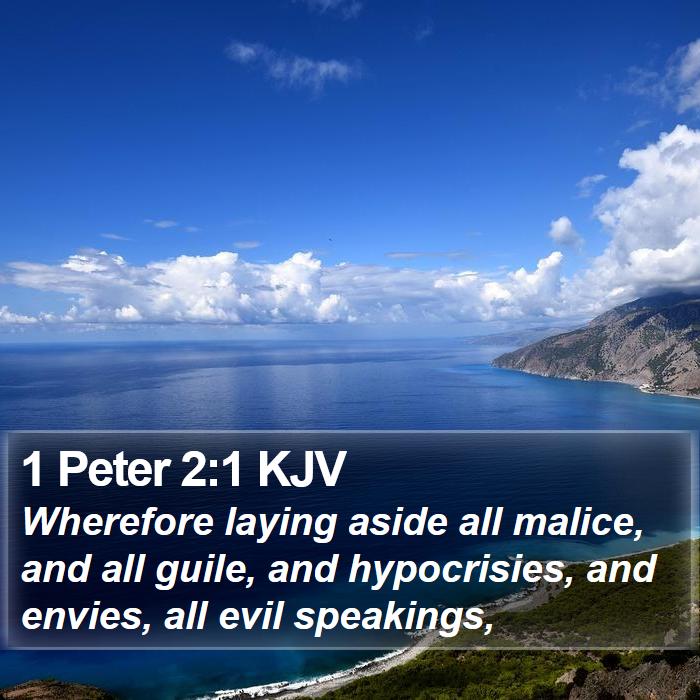 1 Peter 2:1 KJV Bible Study