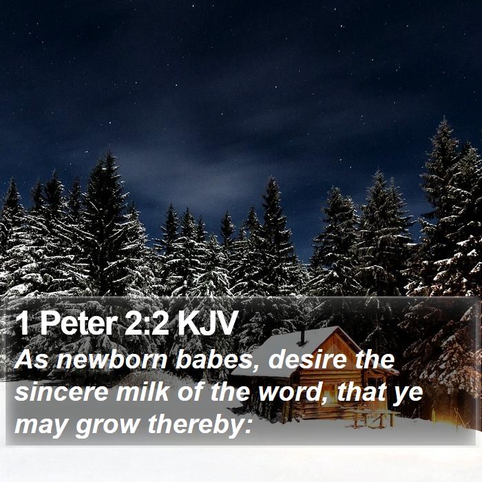 1 Peter 2:2 KJV Bible Study