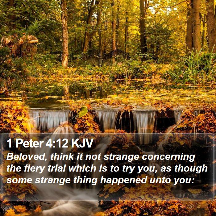 1 Peter 4:12 KJV Bible Study