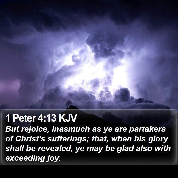 1 Peter 4:13 KJV Bible Study