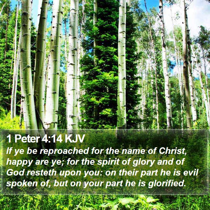 1 Peter 4:14 KJV Bible Study