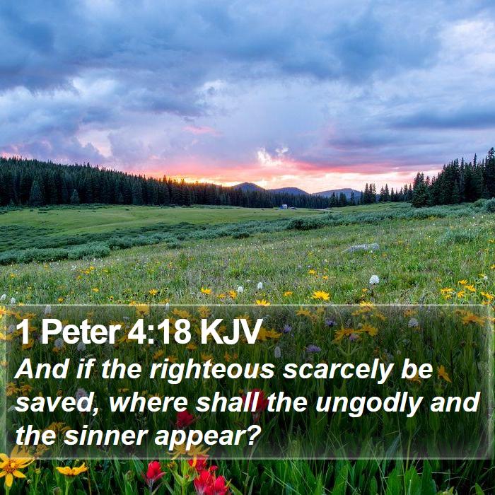 1 Peter 4:18 KJV Bible Study