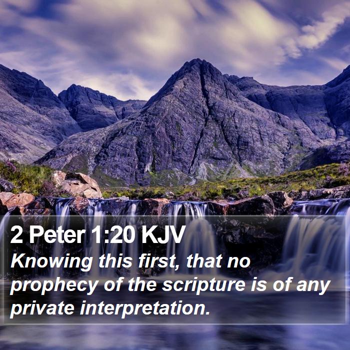 2 Peter 1:20 KJV Bible Study