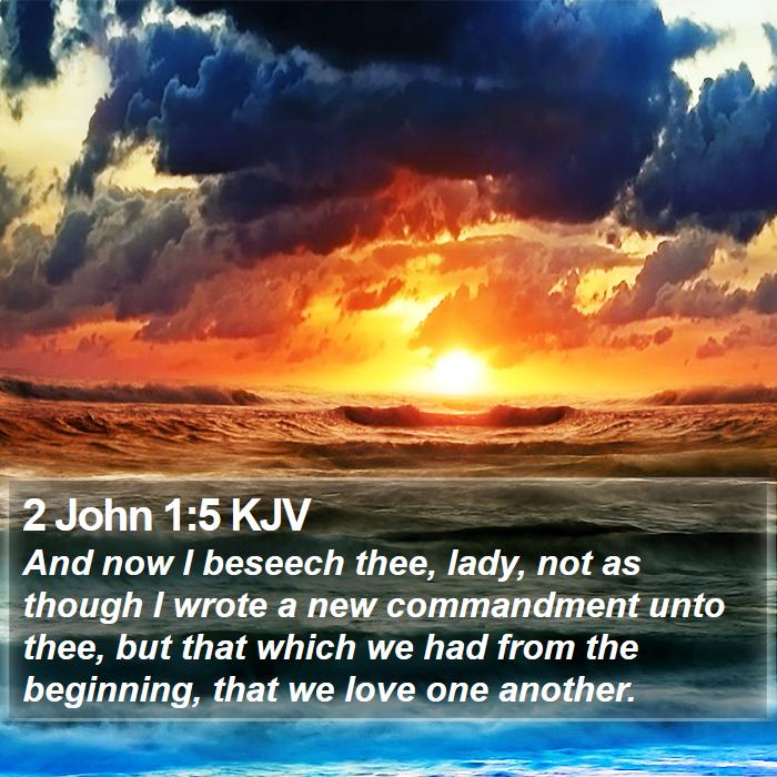 2 John 1:5 KJV Bible Study