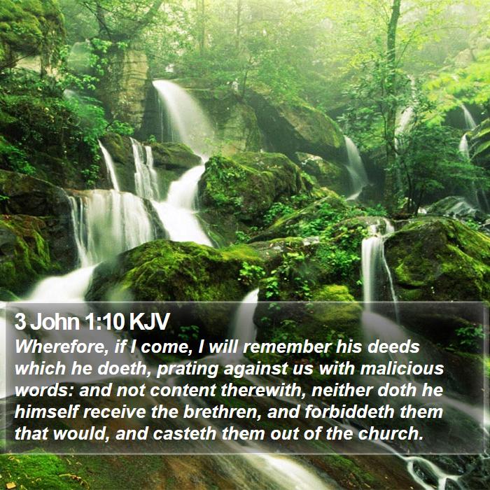 3 John 1:10 KJV Bible Study