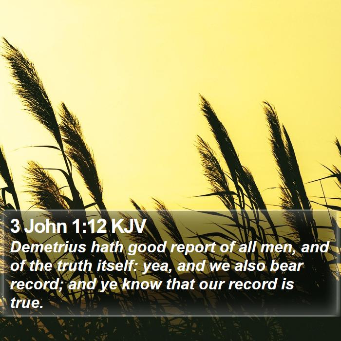 3 John 1:12 KJV Bible Study