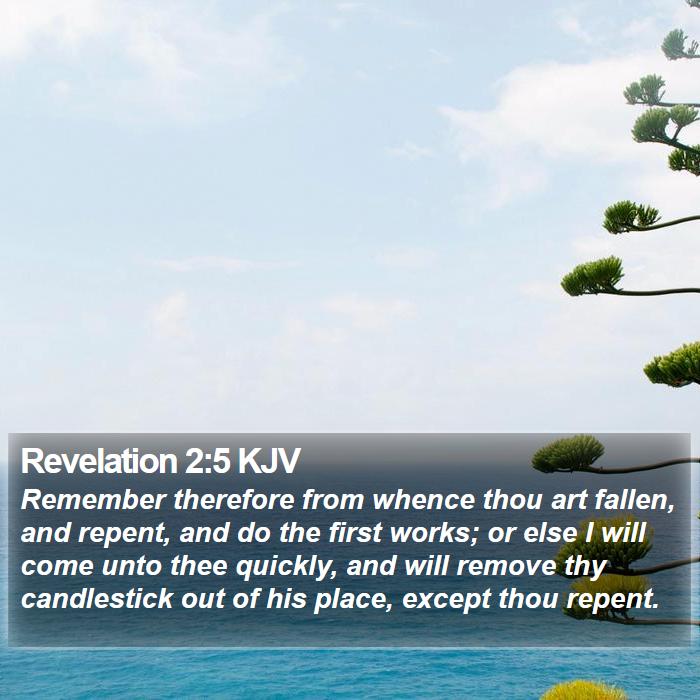 Revelation 2:5 KJV Bible Study